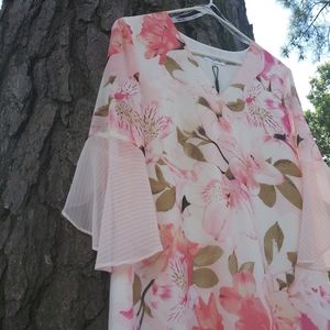 Calvin klein  WOMEN'S Floral-Print  Blouse